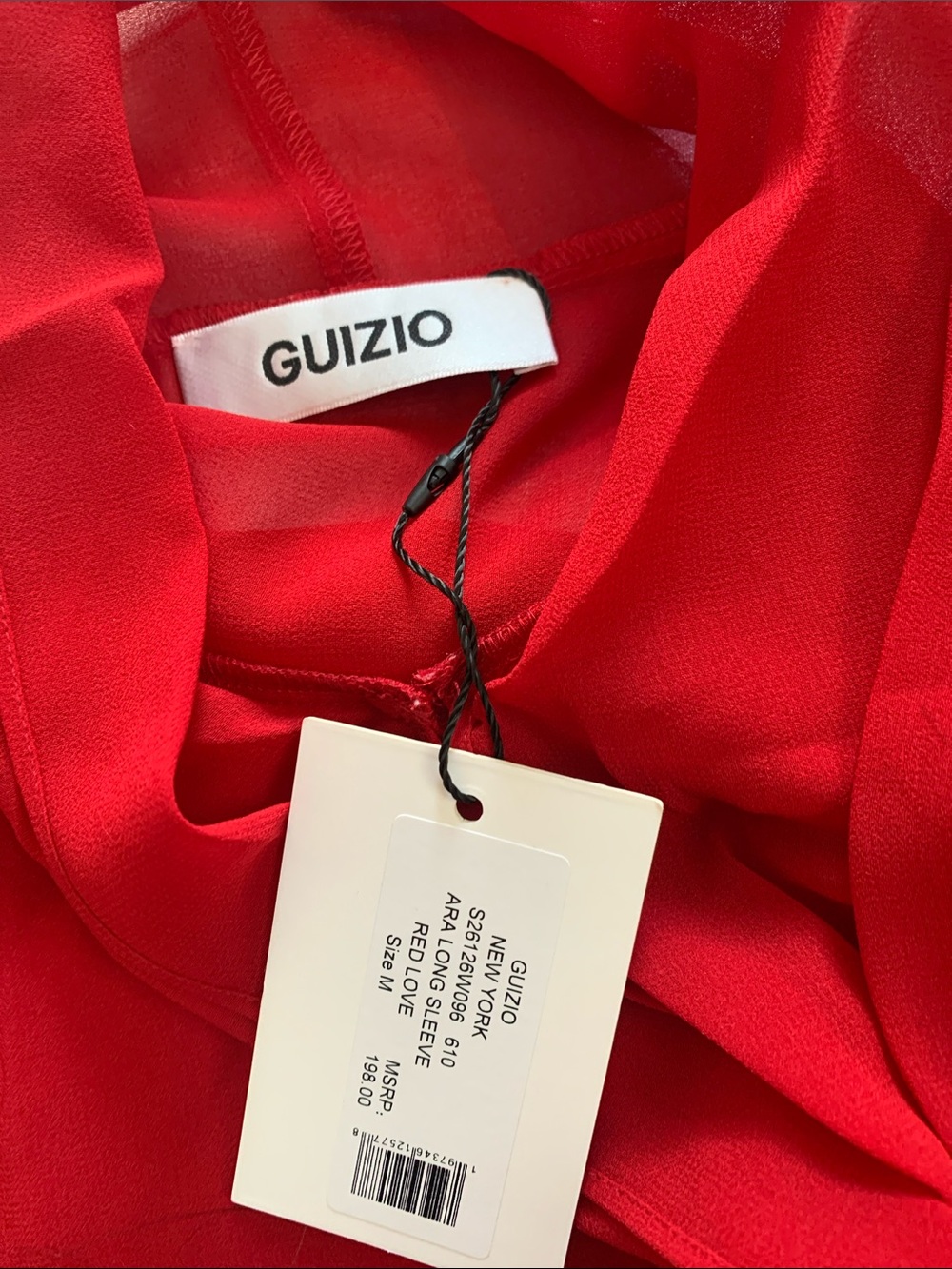 NWT Danielle Guizio Ara Long Sleeve Top - Picture 3 of 6